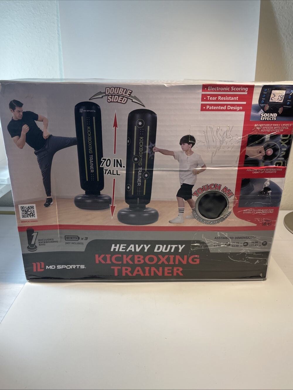 Kickboxing Heavy Duty 70 inch Inflatable Kickboxing Trainer Free Standing Bag
